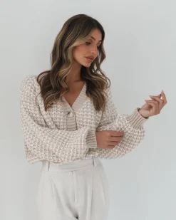 Online Mykelti Cardigan - Camel Print Cardigans|Knitwear & Jumpers
