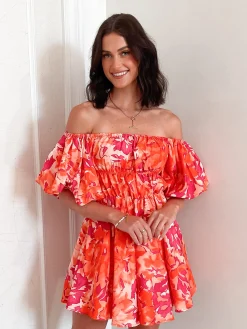 Sale Nefertiri Dress - Orange Print Maternity Dresses|Holiday Dresses