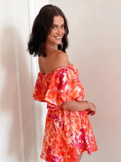Sale Nefertiri Dress - Orange Print Maternity Dresses|Holiday Dresses