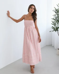 Discount Nelani Dress - Orange Print Maternity Dresses|Maxi Dresses