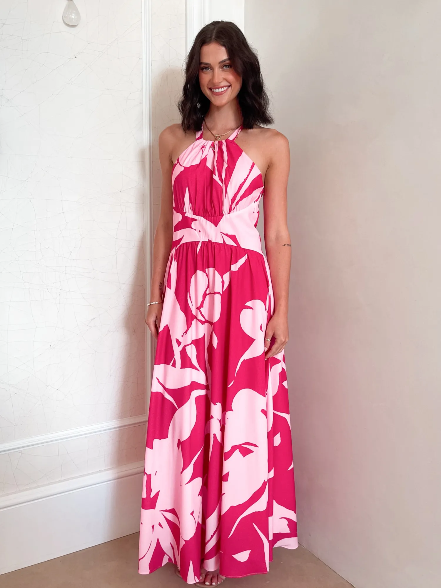 Best Nyra Dress - Red Floral Floral Dresses|Halter Dresses