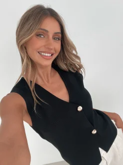 Outlet Odessa Knit Top - Black Maternity Tops|Maternity Tops
