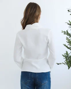 New Odissa Top - White Long Sleeve Tops|Blouses & Shirts