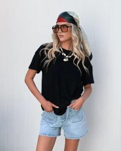 Discount Ollivie T-Shirt - Black Basic Tops|T-Shirts