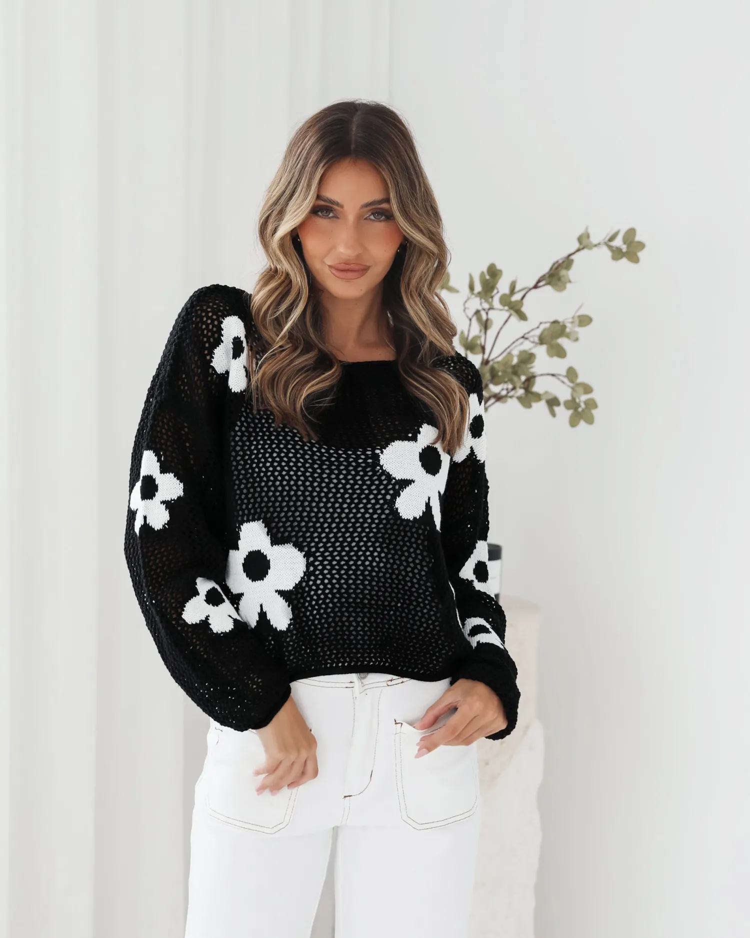 Online Pacino Knit Top - Black Long Sleeve Tops|Tops