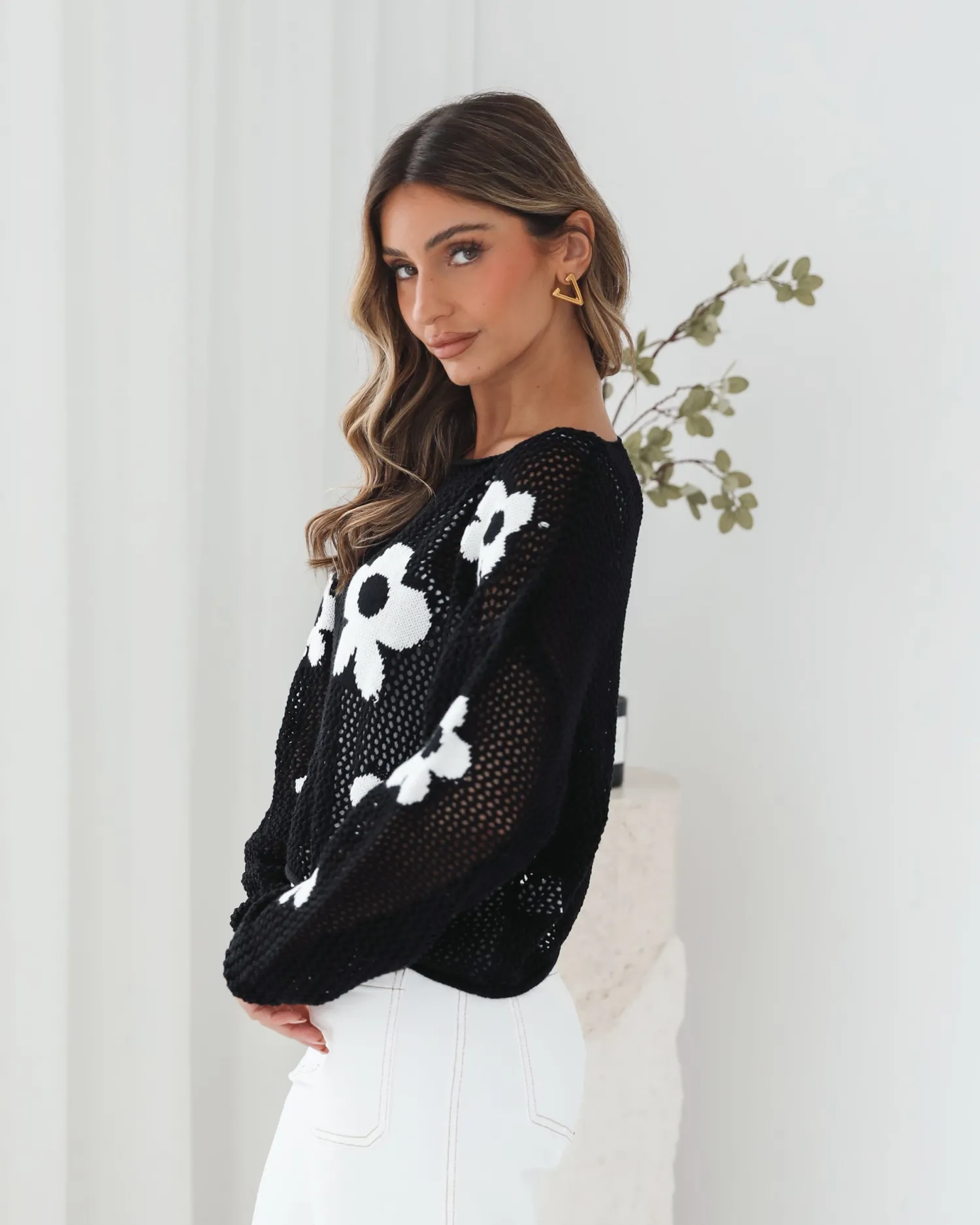 Online Pacino Knit Top - Black Long Sleeve Tops|Tops