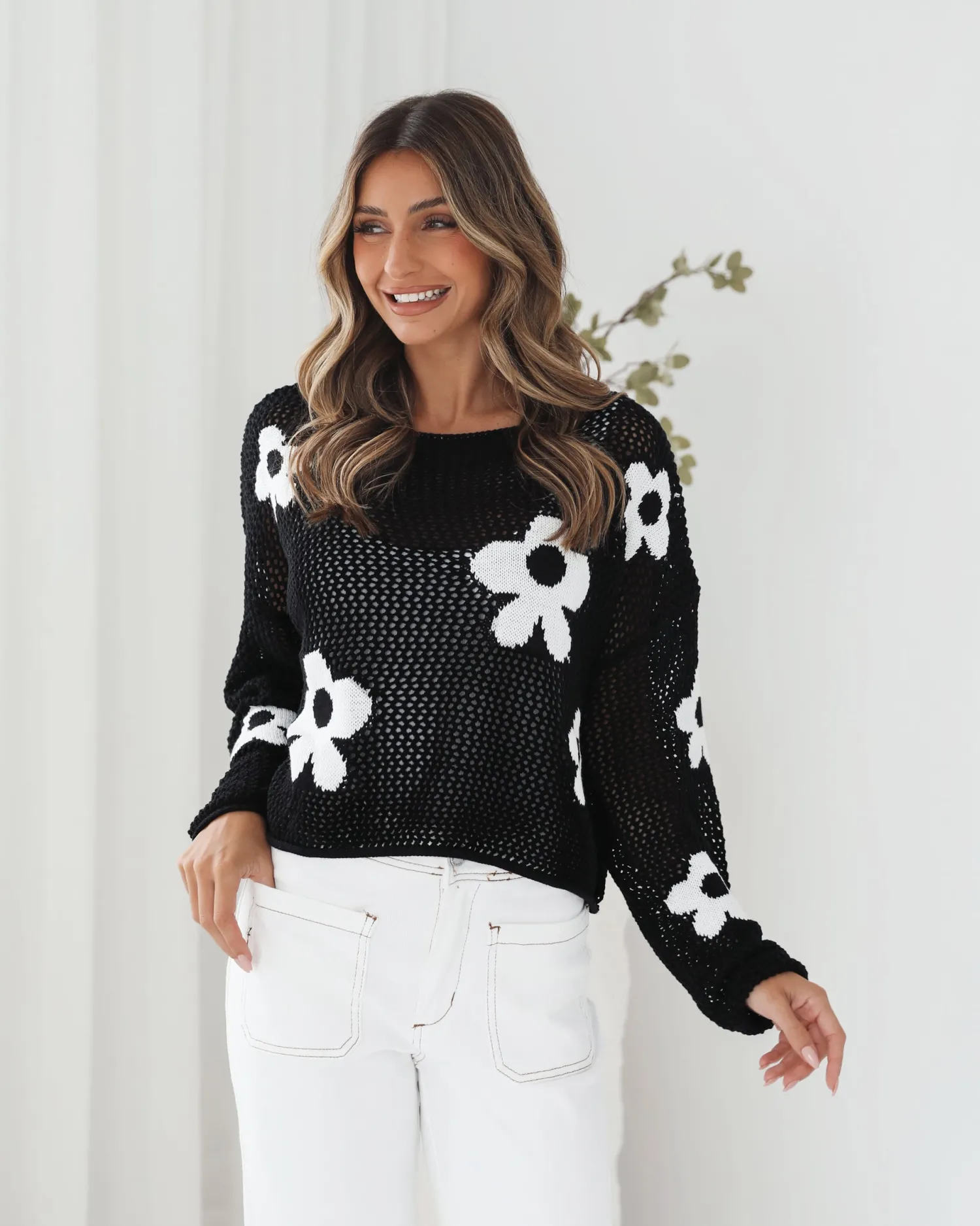 Online Pacino Knit Top - Black Long Sleeve Tops|Tops