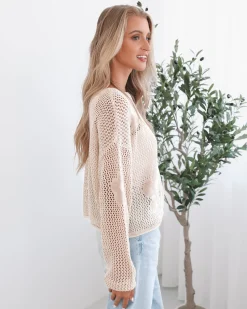 Best Pacino Knit Top - Oat Jumpers|Jumpers