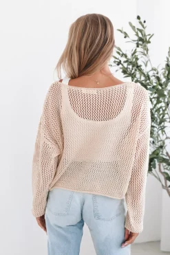 Best Pacino Knit Top - Oat Jumpers|Jumpers
