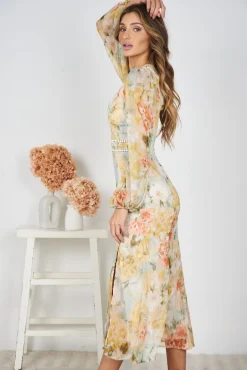 Online Pamelia Dress - Floral Print Lace Dresses|Floral Dresses