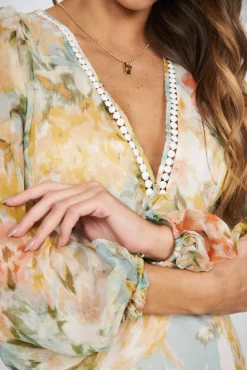 Online Pamelia Dress - Floral Print Lace Dresses|Floral Dresses