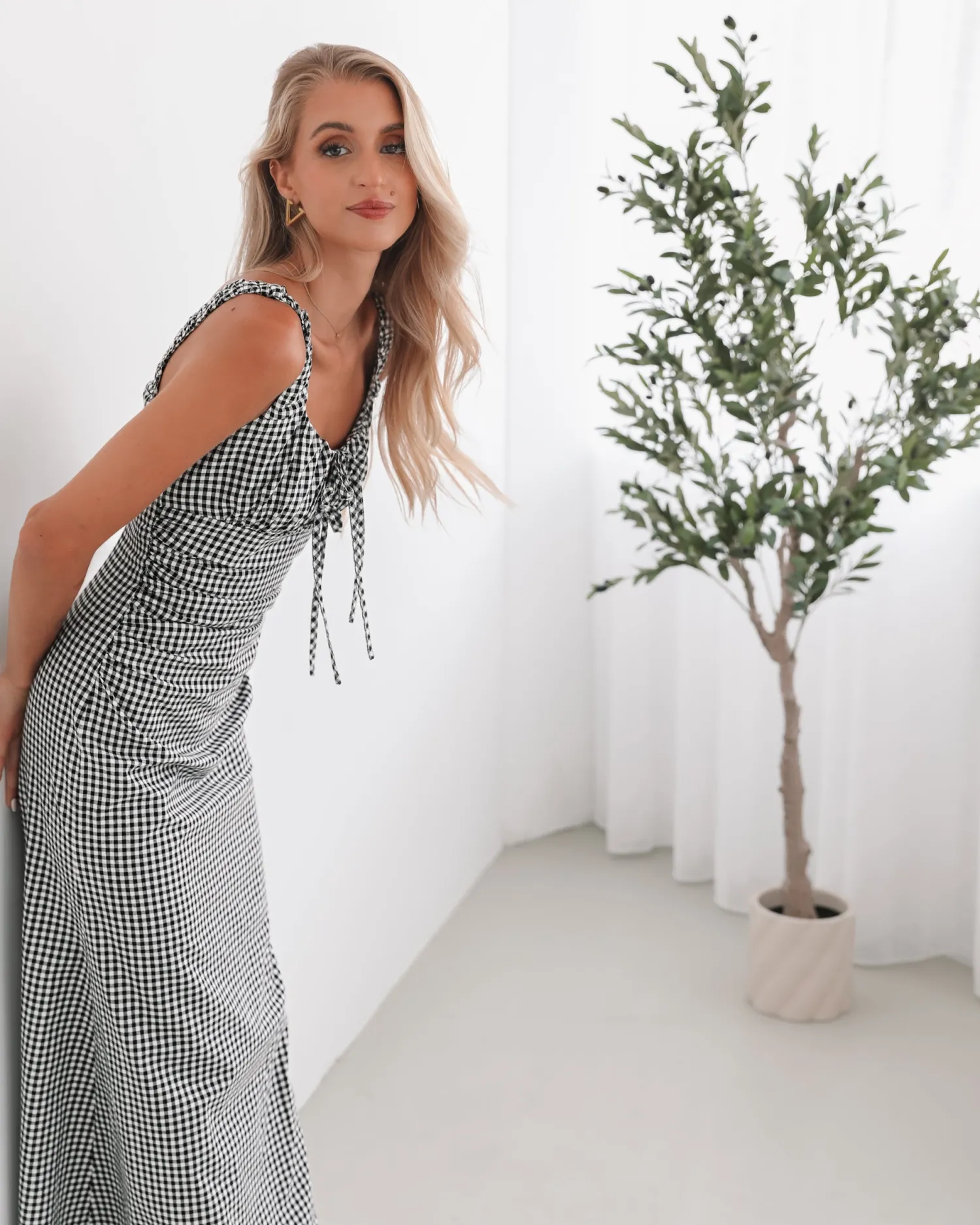 Hot Patrizia Dress - Black Gingham Gingham Dresses|Maxi Dresses