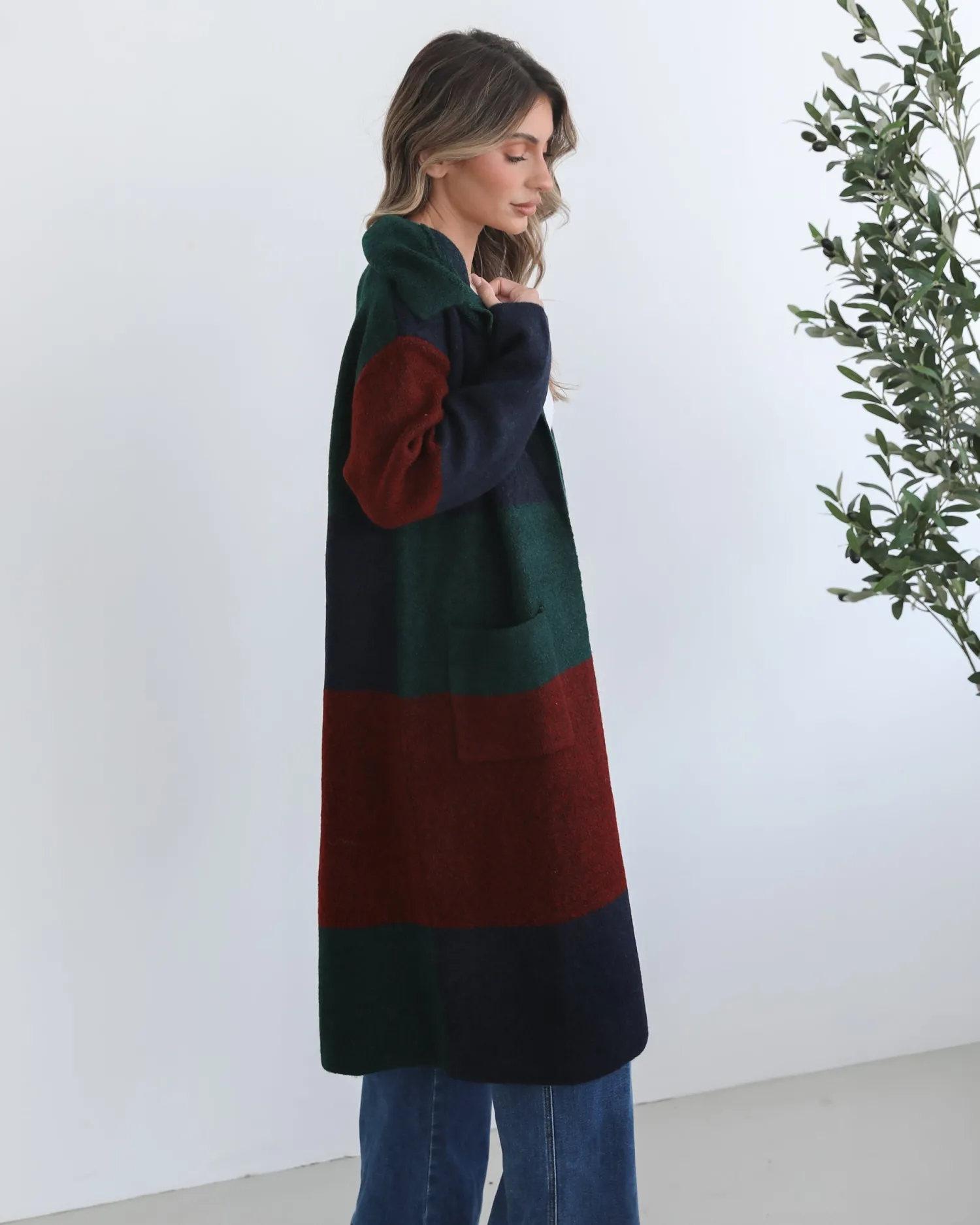 Outlet Perrine Coatigan - Wine Check Knitwear & Jumpers|Knitwear