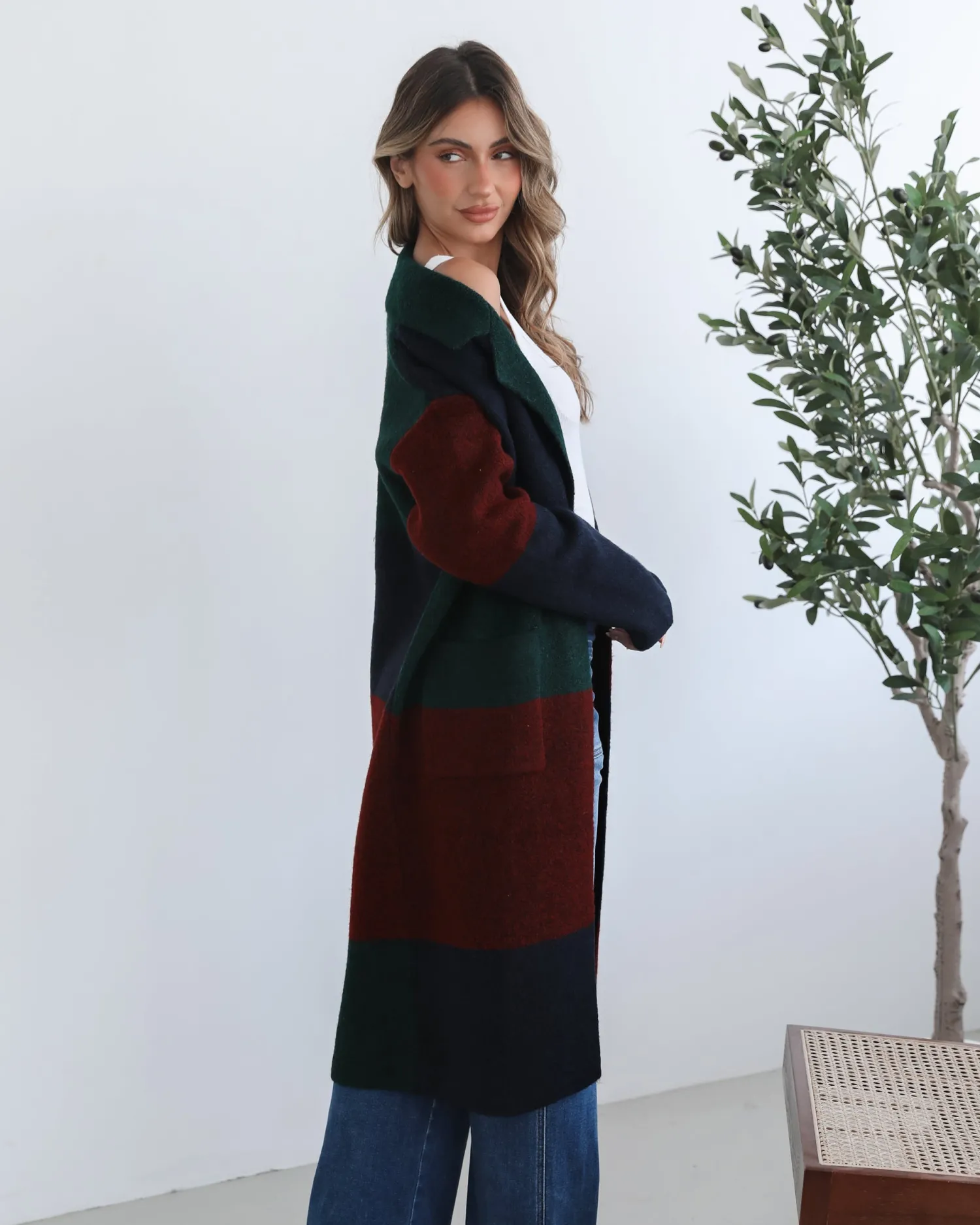 Outlet Perrine Coatigan - Wine Check Knitwear & Jumpers|Knitwear