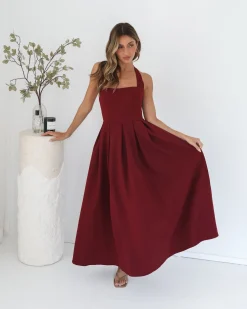 Online Quenara Dress - Wine Maxi Dresses|Valentine'S Day Dresses