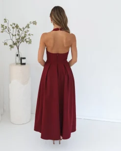 Online Quenara Dress - Wine Maxi Dresses|Valentine'S Day Dresses
