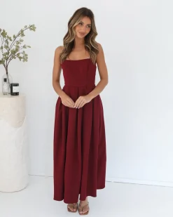 Online Quenara Dress - Wine Maxi Dresses|Valentine'S Day Dresses