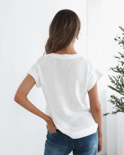 Hot Raya Top - White Basic Tops|Knitwear & Jumpers