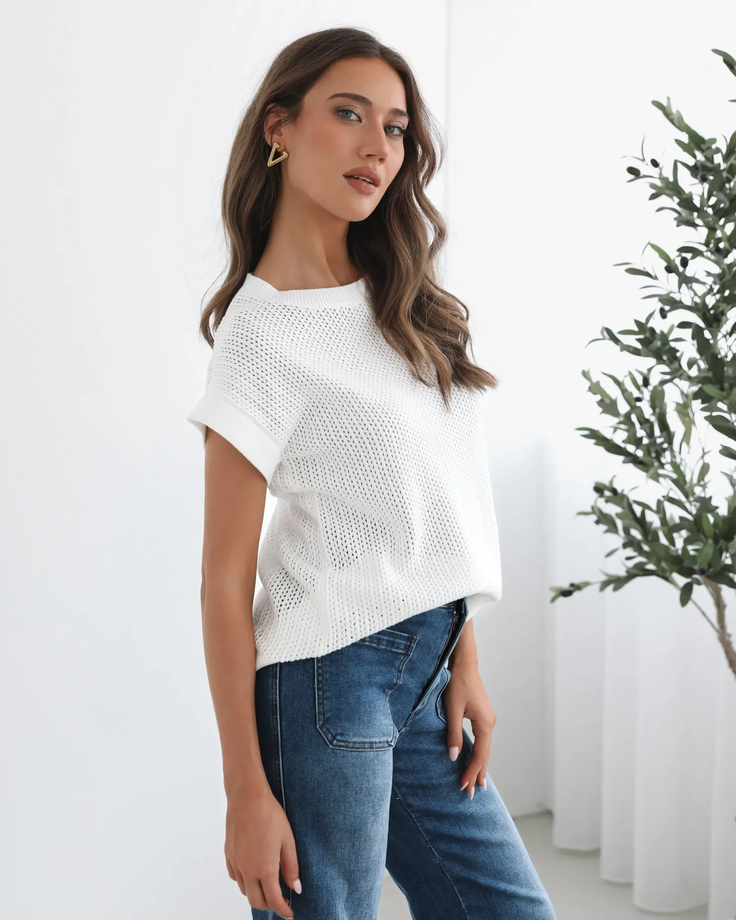 Hot Raya Top - White Basic Tops|Knitwear & Jumpers