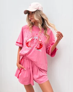 Discount Roswell Shorts - Pink Stripe Sets|Shorts