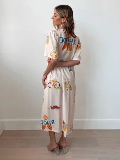 Hot Rozellia Dress - Cream Print Linen Dresses|Maternity Dresses