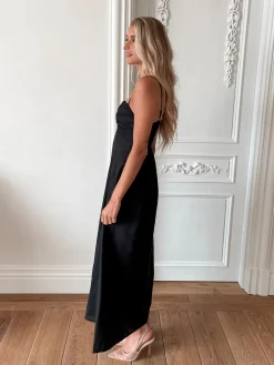 New Rozetta Dress - Black Linen Dresses|Maxi Dresses