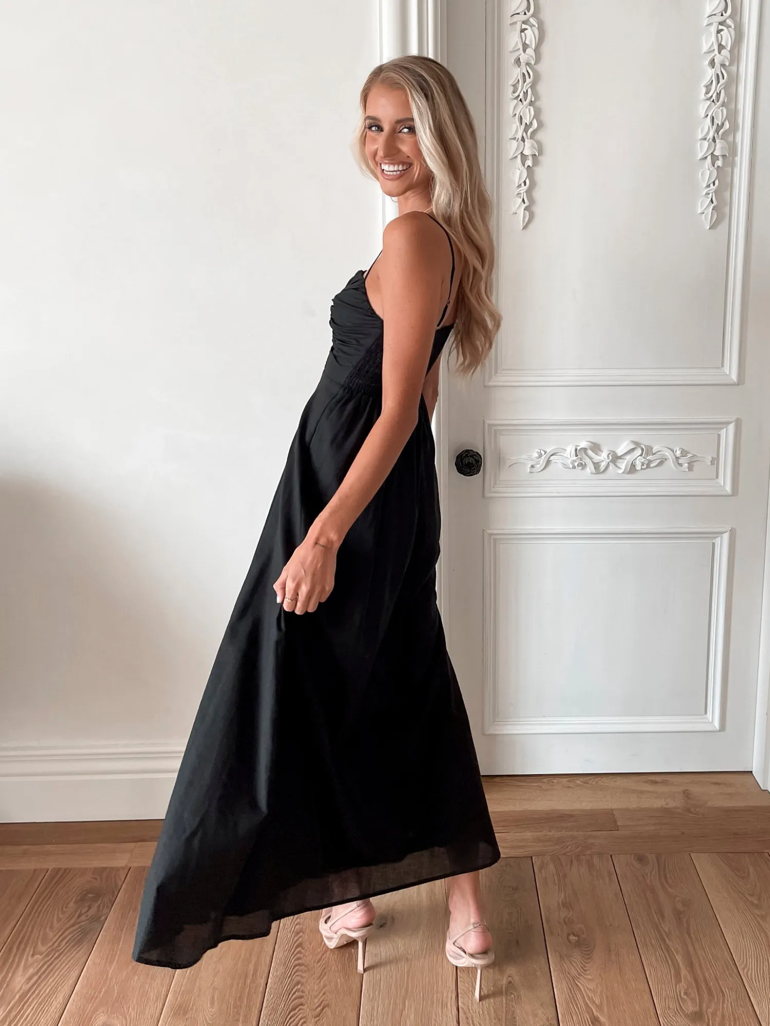 New Rozetta Dress - Black Linen Dresses|Maxi Dresses