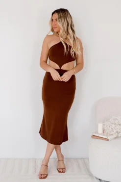 Sale Sabia Dress - Chocolate Knitwear & Jumpers|Knitwear