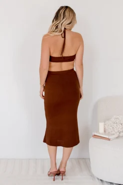 Sale Sabia Dress - Chocolate Knitwear & Jumpers|Knitwear