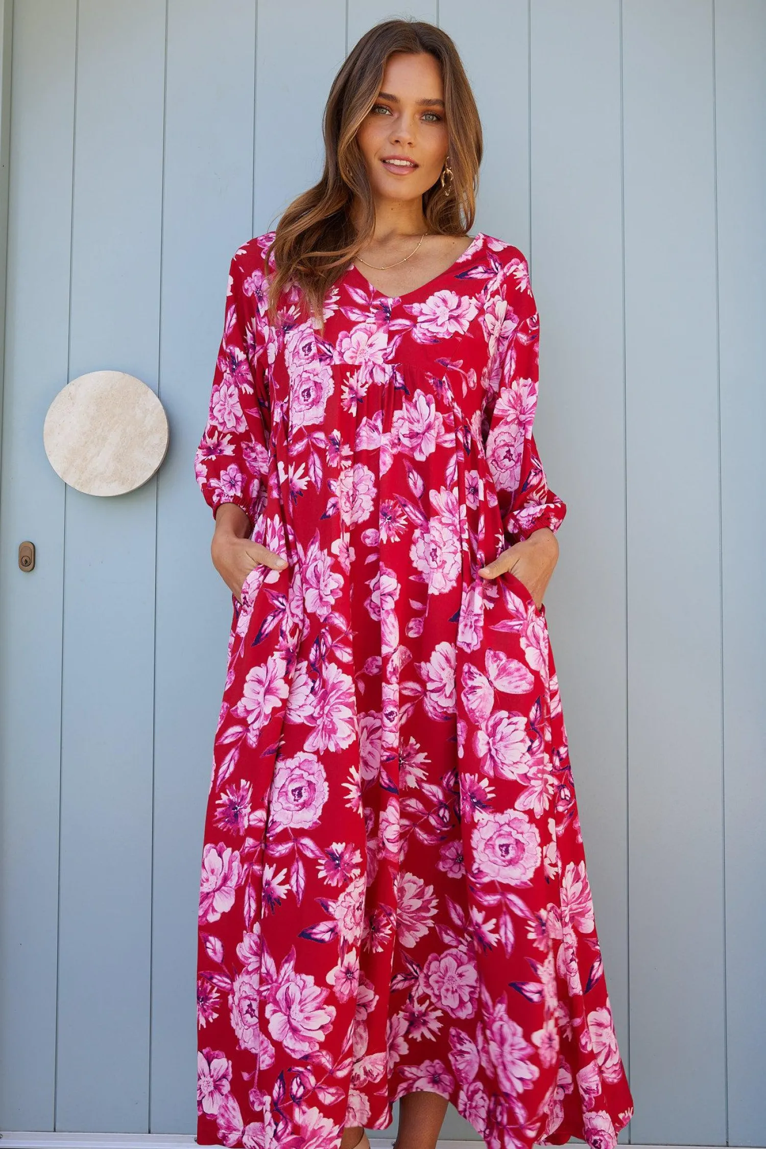 Hot Samarra Dress - Red Floral Floral Dresses|Curve Dresses