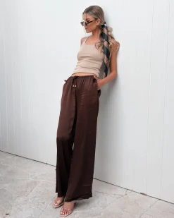 Outlet Selandra Pants - Brown Pants|Bottoms