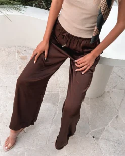 Outlet Selandra Pants - Brown Pants|Bottoms