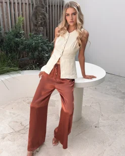Hot Selandra Pants - Rust Pants|Bottoms