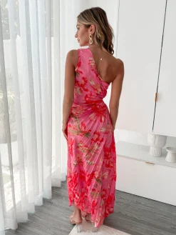 Selestia Dress - Pink Floral Floral Dresses|Cut Out Dresses