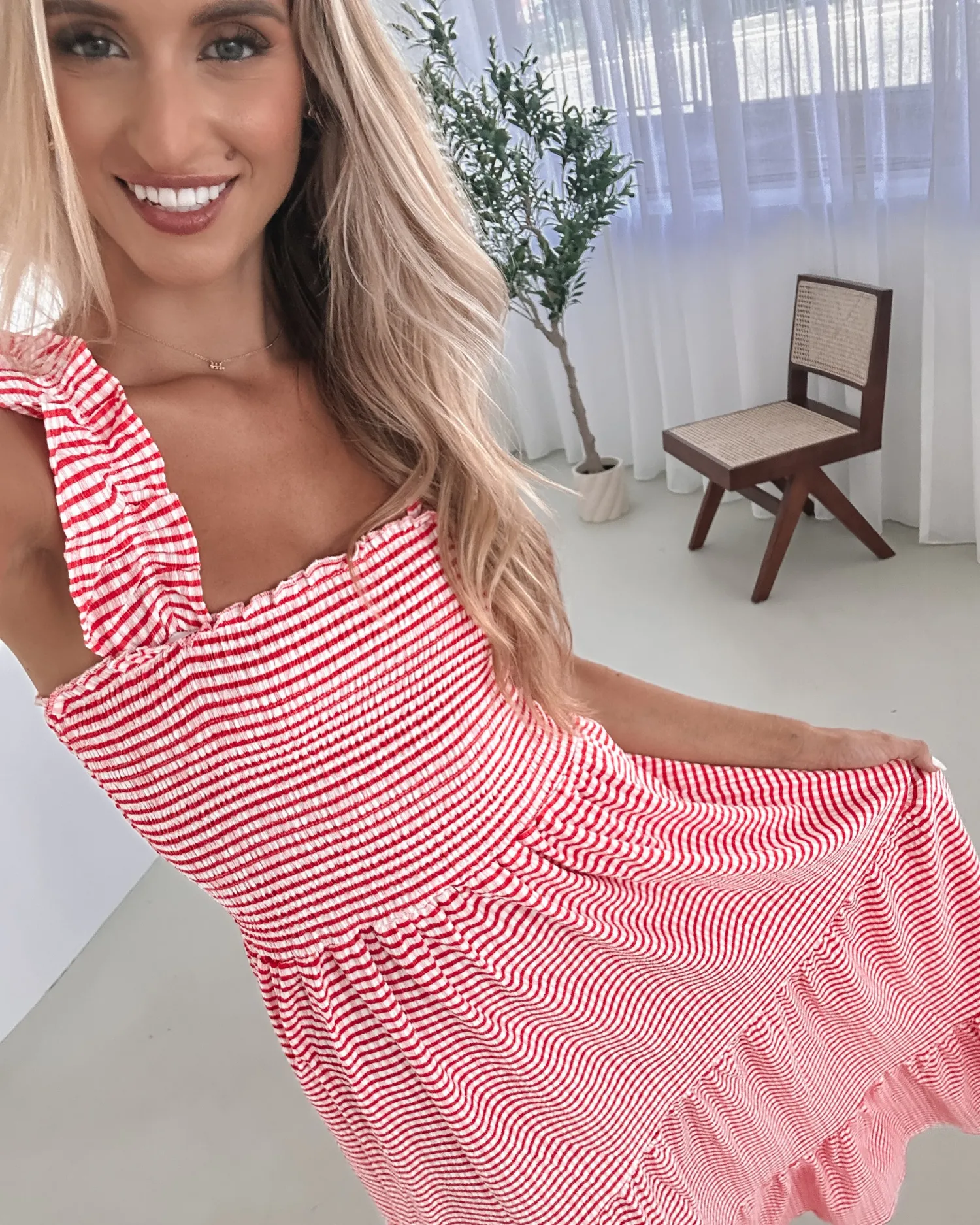New Sentosa Dress - Red Stripe Curve Dresses|Maternity Dresses