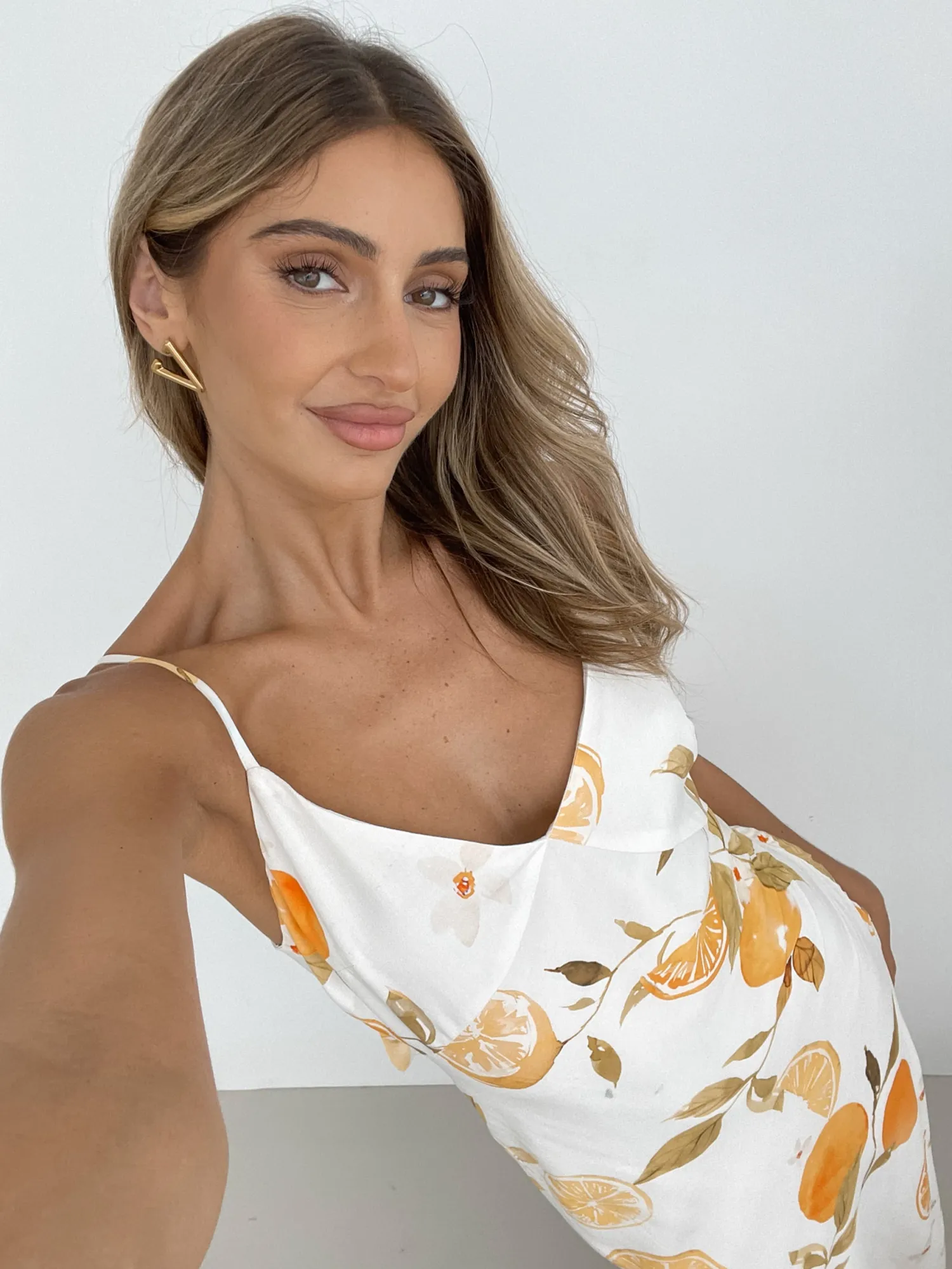 Discount Shaela Dress - Yellow Print Slip Dresses|Maxi Dresses