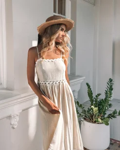 Discount Shameeka Dress - Cream Print Lace Dresses|Maternity Dresses