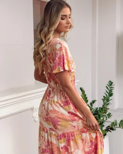 Online Shana Dress - Pink Floral Floral Dresses|Curve Dresses