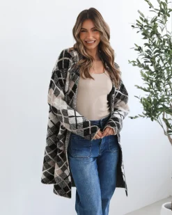 Best Sharyn Coatigan - Black Multi Knitwear & Jumpers|Knitwear