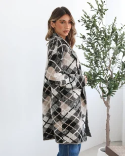 Best Sharyn Coatigan - Black Multi Knitwear & Jumpers|Knitwear