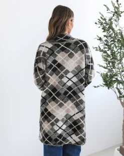 Best Sharyn Coatigan - Black Multi Knitwear & Jumpers|Knitwear