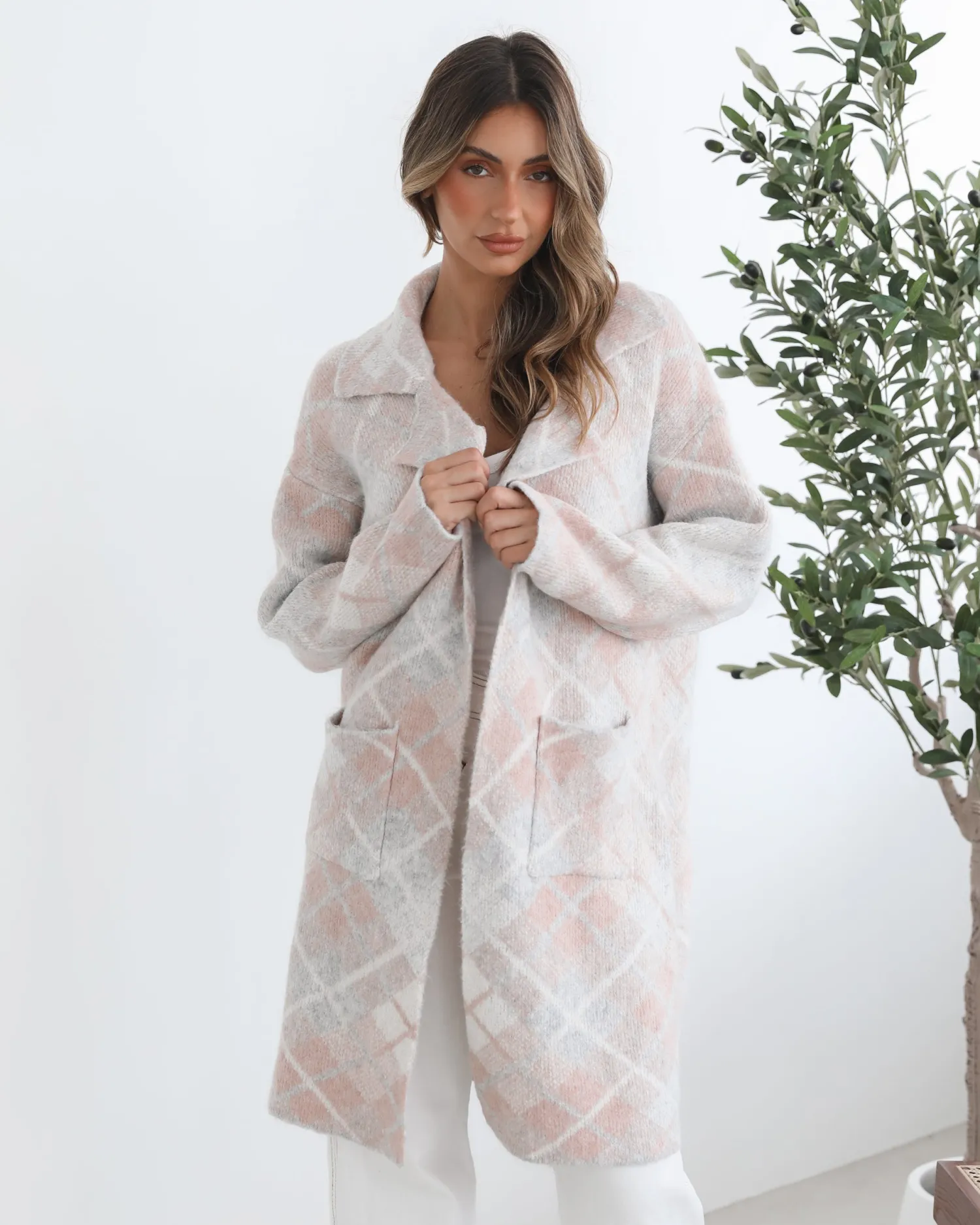 Online Sharyn Coatigan - Pink Multi Knitwear & Jumpers|Knitwear