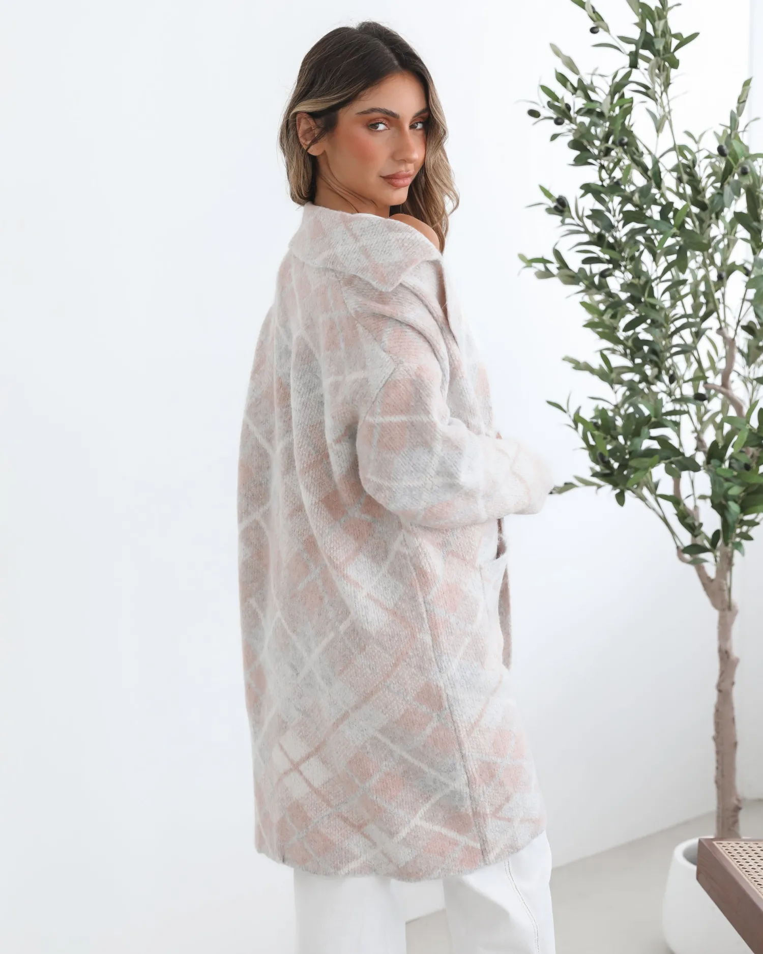 Online Sharyn Coatigan - Pink Multi Knitwear & Jumpers|Knitwear