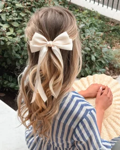 Sale Sheia Hair Bow - Beige Accessories|Hair Accessories