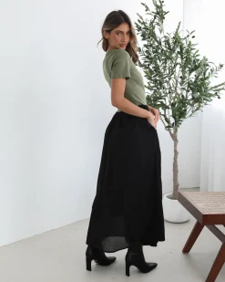 Outlet Shemeka Dress - Khaki Black Maternity Dresses|Maxi Dresses
