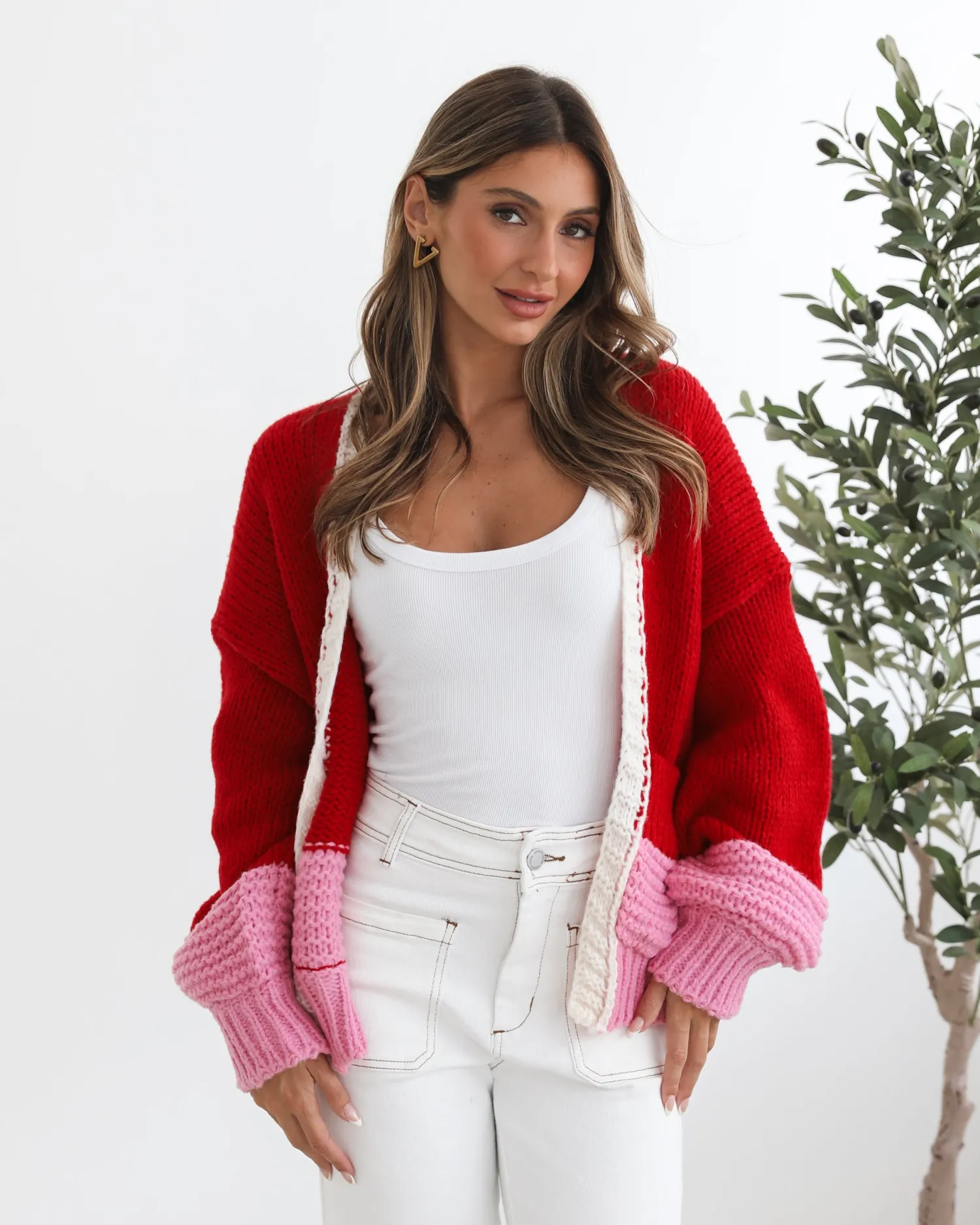 Sheona Cardigan - Red Multi Cardigans|Knitwear & Jumpers