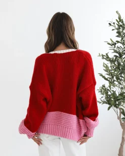 Sheona Cardigan - Red Multi Cardigans|Knitwear & Jumpers