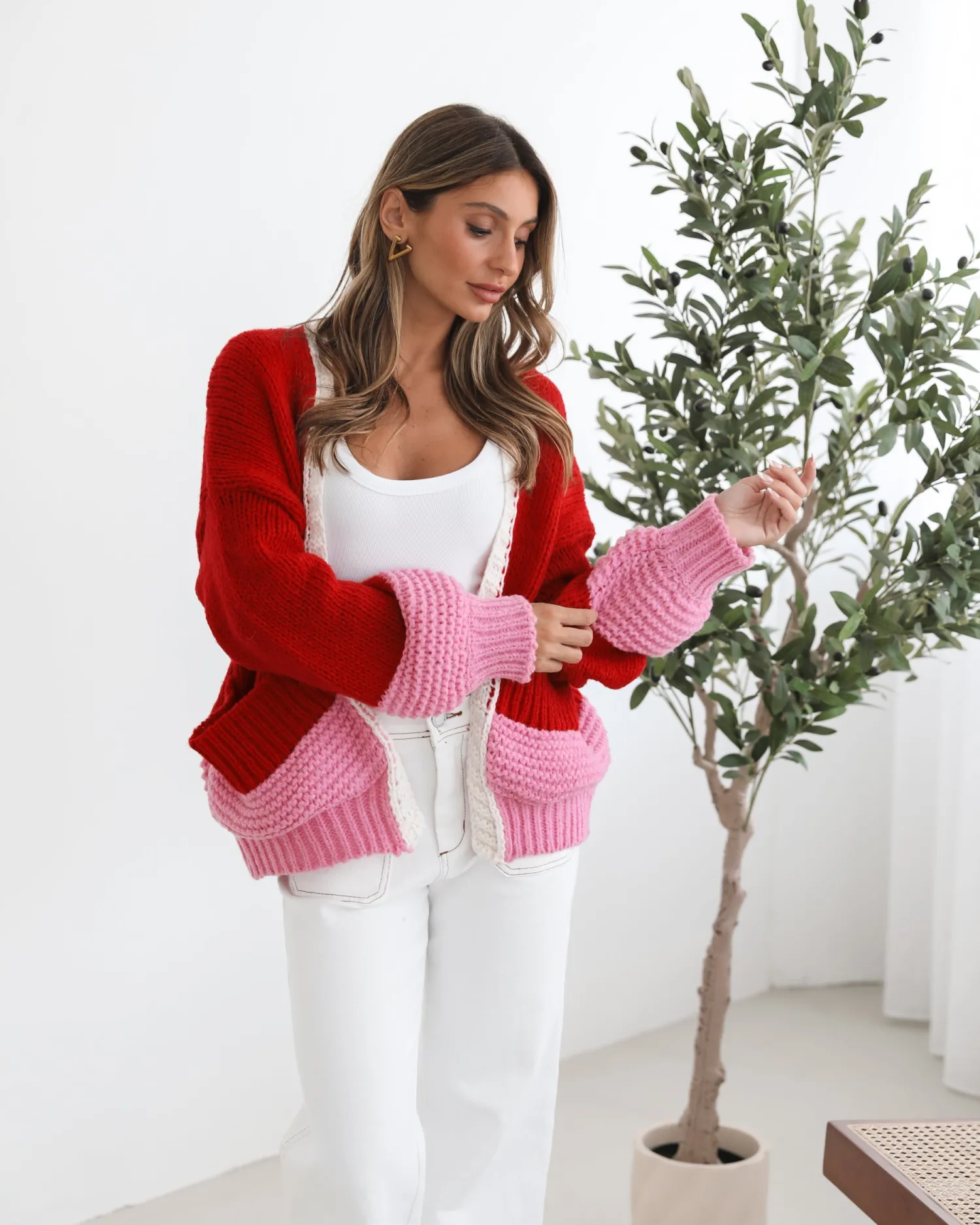Sheona Cardigan - Red Multi Cardigans|Knitwear & Jumpers