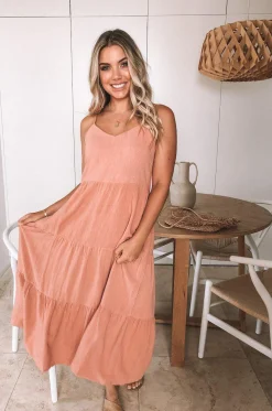 Sonya Dress - Rust Linen Dresses|Basic Dresses