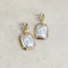 Sale Stevia Drop Shell Earrings - Gold Jewellery|Accessories